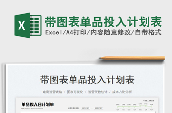 2023帶圖表單品投入計(jì)劃表免費(fèi)下載