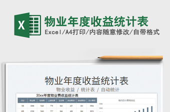 2023物業(yè)年度收益統(tǒng)計(jì)表免費(fèi)下載