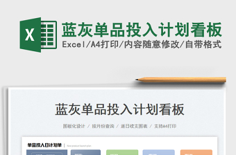 2023藍(lán)灰單品投入計(jì)劃看板免費(fèi)下載
