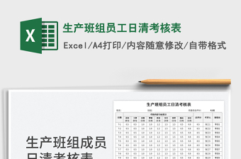 2023生產(chǎn)班組員工日清考核表免費下載