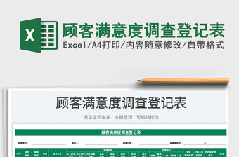 2023顧客滿意度調(diào)查登記表免費(fèi)下載