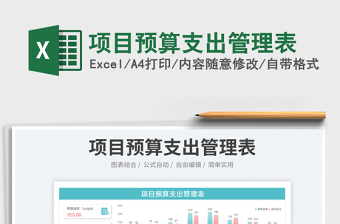 2023項目預(yù)算支出管理表免費下載