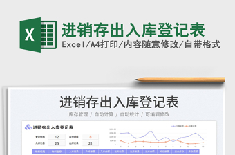 2023進(jìn)銷存出入庫登記表免費(fèi)下載