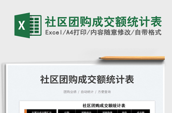 2023社區(qū)團(tuán)購(gòu)成交額統(tǒng)計(jì)表免費(fèi)下載