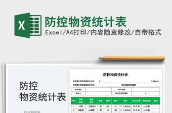 2023防控物資統(tǒng)計(jì)表免費(fèi)下載