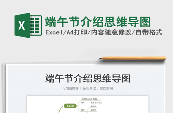 2023端午節(jié)介紹思維導(dǎo)圖免費(fèi)下載