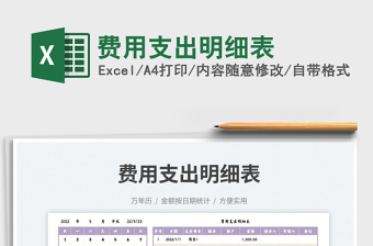 2023費(fèi)用支出明細(xì)表免費(fèi)下載