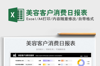 2023美容客戶消費日報表免費下載