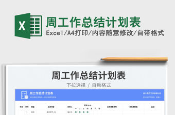 2023周工作總結計劃表免費下載