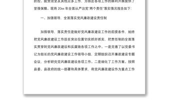 鄉(xiāng)鎮(zhèn)全面從嚴(yán)治黨兩個責(zé)任落實(shí)情況自查報(bào)告范文工作匯報(bào)總結(jié)