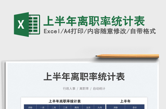 2023上半年離職率統(tǒng)計表免費下載