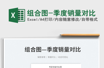 2023組合圖-季度銷量對比免費(fèi)下載