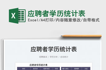 2023應聘者學歷統計表免費下載