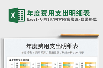 2022年度費(fèi)用支出明細(xì)表免費(fèi)下載