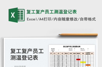 2023復工復產(chǎn)員工測溫登記表免費下載