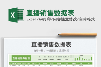 2023直播銷售數(shù)據(jù)表免費下載