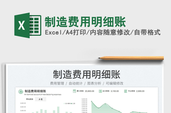 2023制造費(fèi)用明細(xì)賬免費(fèi)下載