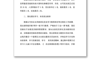 國企黨支部2022年上半年黨建工作總結(jié)