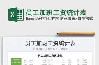 2023員工加班工資統(tǒng)計(jì)表免費(fèi)下載