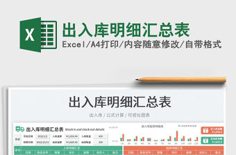 2023出入庫明細(xì)匯總表免費(fèi)下載