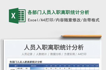 2023各部門人員入職離職統(tǒng)計分析免費下載