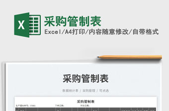 2023采購管制表免費(fèi)下載