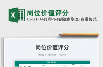 2023崗位價值評分免費下載