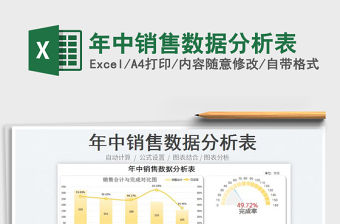 2022年中銷售數據分析表免費下載