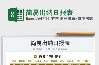 2023簡易出納日?qǐng)?bào)表免費(fèi)下載