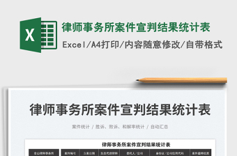 2023律師事務(wù)所案件宣判結(jié)果統(tǒng)計表免費下載