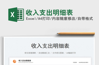 2023收入支出明細(xì)表免費(fèi)下載