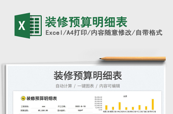 2023裝修預(yù)算明細(xì)表免費下載