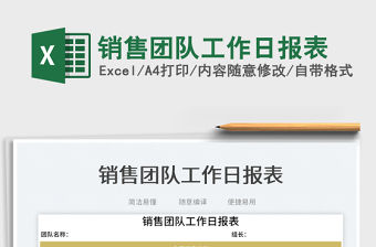 2023銷售團隊工作日報表免費下載