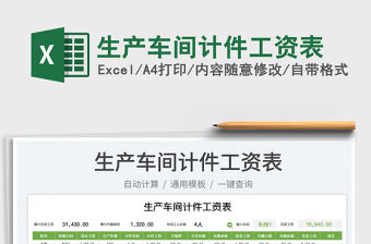 2023生產(chǎn)車(chē)間計(jì)件工資表免費(fèi)下載