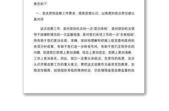 巡察表態(tài)發(fā)言（政協(xié)）
