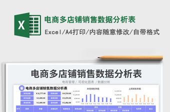 2023電商多店鋪銷售數據分析表免費下載