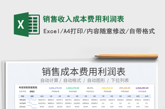 2023銷售收入成本費(fèi)用利潤表免費(fèi)下載