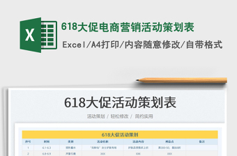 2023618大促電商營(yíng)銷活動(dòng)策劃表免費(fèi)下載