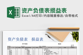2023資產(chǎn)負債表損益表免費下載