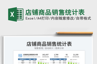 2023店鋪商品銷售統(tǒng)計(jì)表免費(fèi)下載