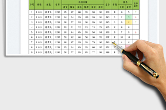 2023成績表統(tǒng)計表免費下載