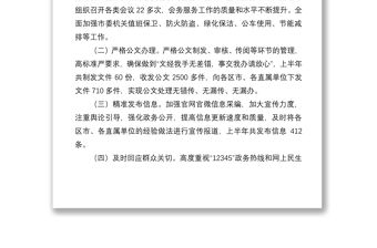 市委辦公室2022年半年工作總結