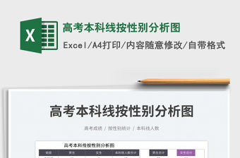 2023高考本科線按性別分析圖免費(fèi)下載