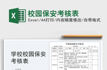 2023校園保安考核表免費(fèi)下載