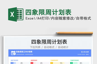 2023四象限周計劃表免費下載