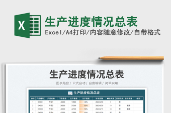 2023生產(chǎn)進(jìn)度情況總表免費(fèi)下載