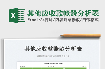 2023其他應(yīng)收款帳齡分析表免費下載