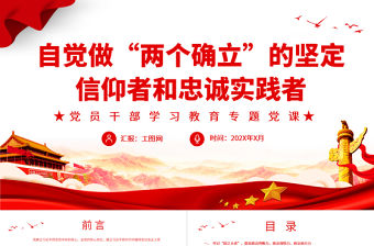 自覺做“兩個確立”的堅定信仰者和忠誠實踐者PPT黨政風黨員干部學習教育專題黨課課件