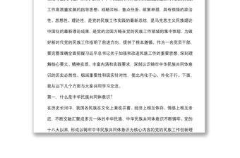 黨課講稿：聚焦“六個基礎” 堅定不移鑄牢中華民族共同體意識