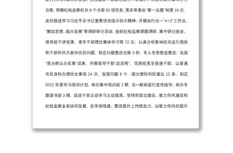 市紀委監委2022年上半年工作總結和下半年工作安排